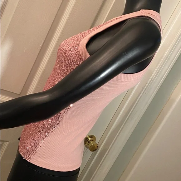 ChicMe Sparkling Pink Sequin Tank Top - Picture 6 of 12